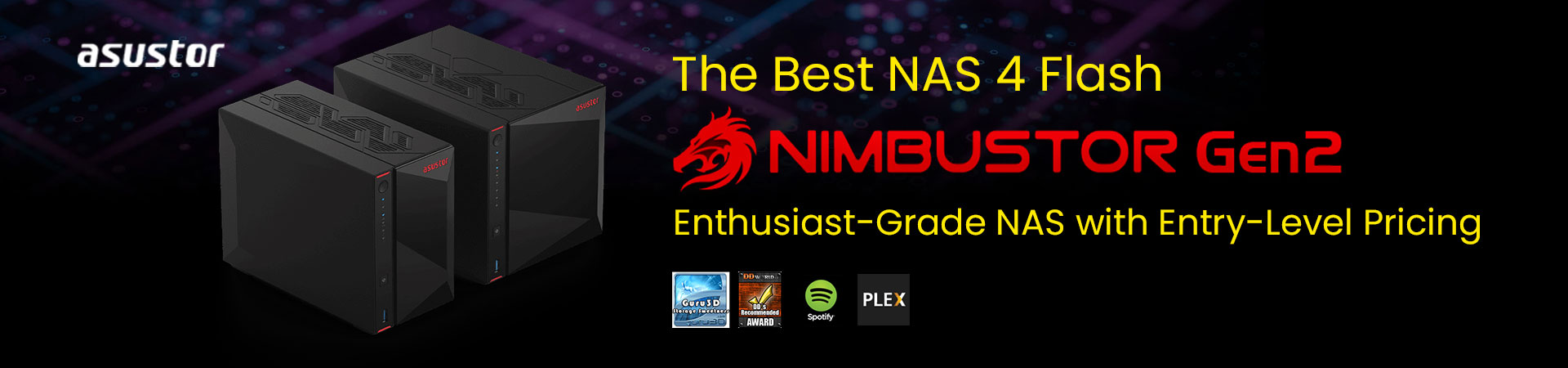 Asustor - The Best NAS 4 Flash - Nimbustor Gen2 - Enthusiast-Grade NAS with Entry-Level Pricing