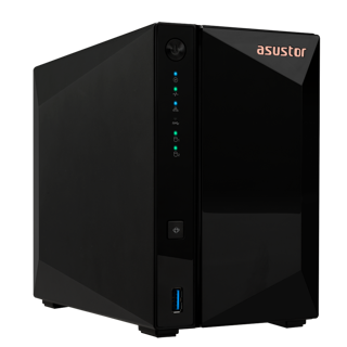 Asustor AS3302T 2 bay NAS, Realtek RTD1296, Quad-Core, 1.4GHz, 2GB, 2.5GbE x1, USB3.2 Gen1 x3, WOW